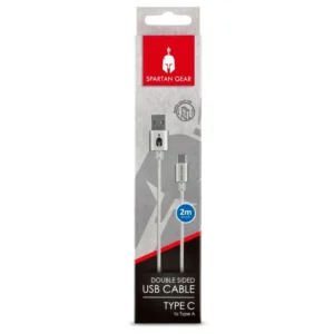 Spartan Gear - Double Sided USB Cable (Type C) 2m White (MULTI)