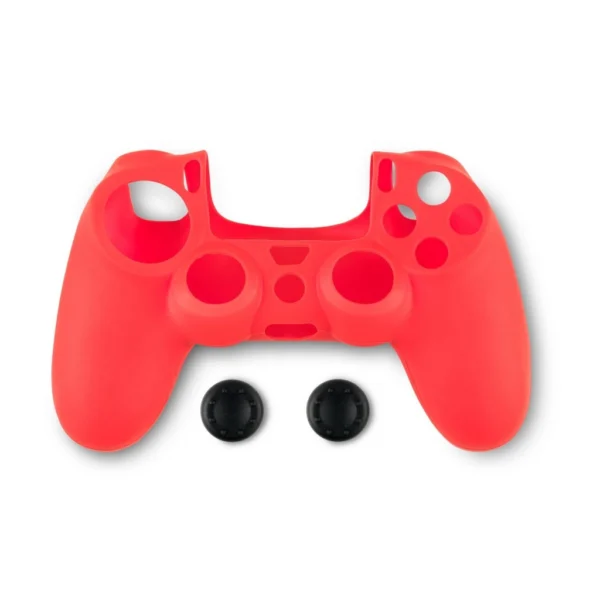 072236.webp Spartan Gear -szilikon kontroller és analóg védő piros (PS4)