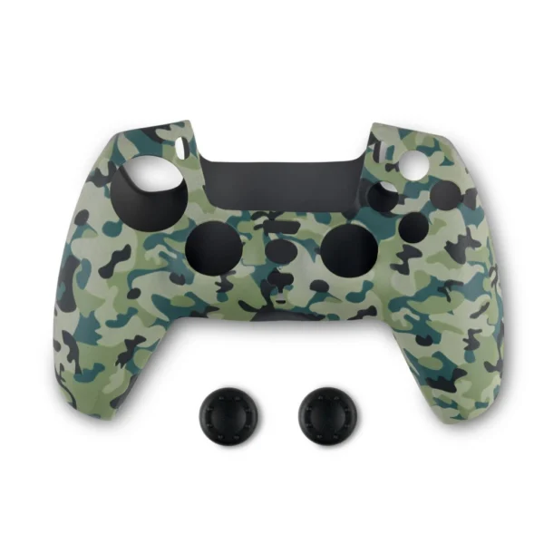 072243.webp Spartan Gear - Controller Silicon Skin Cover and Thumb Grips Green Camo (PS5)