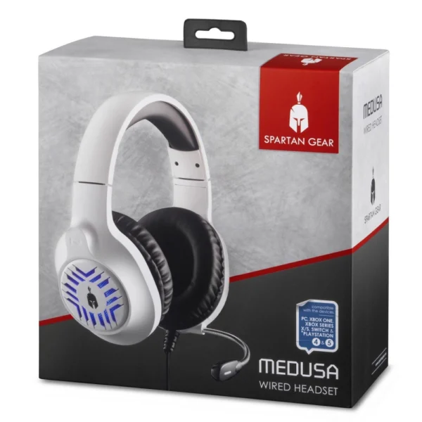 Spartan Gear - Medusa Wired Headset White/Black (MULTI)