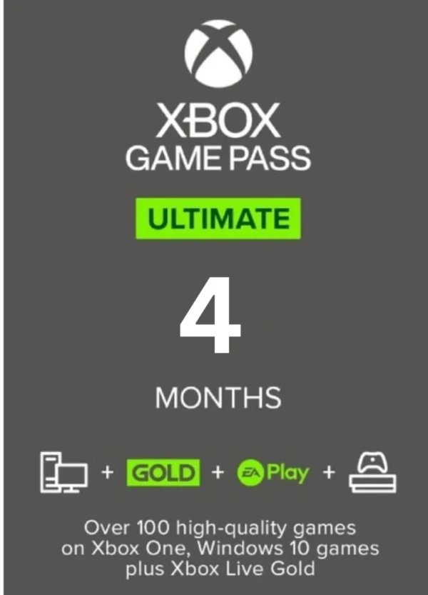 Xbox Game Pass Ultimate 4 hónapos előfizetés (DIGITÁLIS KÓD)