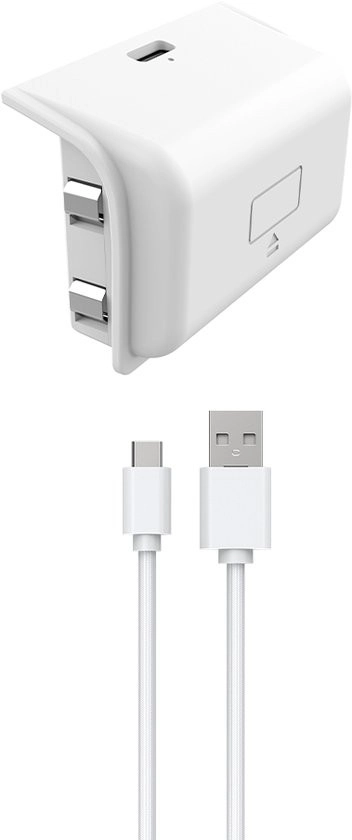 Qware Gaming - Xbox X Series Battery Pack, Újratölthető akkumulátor - Xbox X/S vezérlő - 1200 mAh - USB-C - Xbox - Fehér