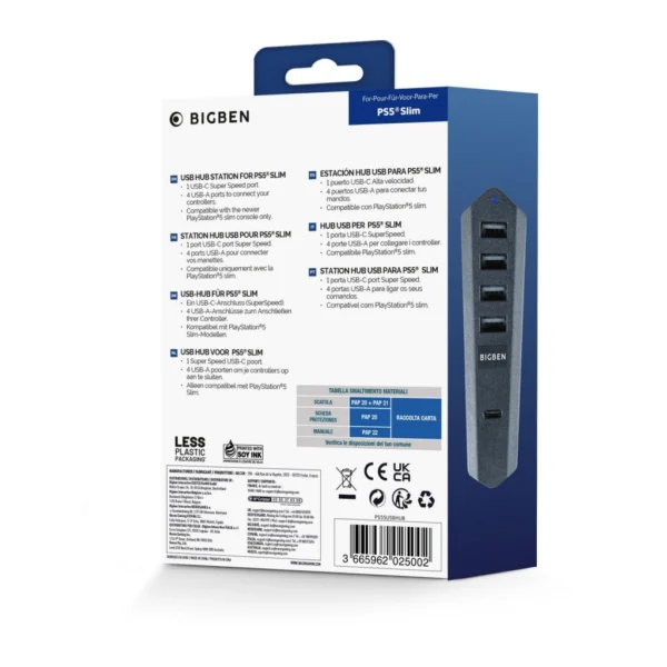 PS5SUSBHUB_altpic_1.webp USB Hub PlayStation 5 Slim konzolhoz (PS5) Bigben
