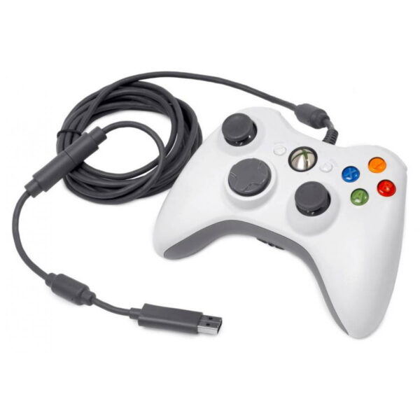 Microsoft Xbox 360 kontroller, vezetékes fehér (használt)