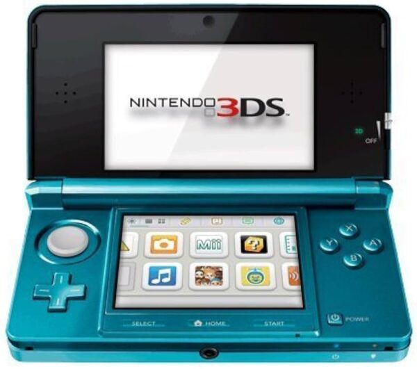 Nintendo 3DS Aqua Blue – Akvakék alapgép + Telepített játékok (használt)