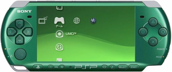 61y17iN9dvL._AC_UF1000,1000_QL80_ Sony PlayStation Portable (PSP) 3000 Spirited Green – Ajándék UMD filmmel (használt)