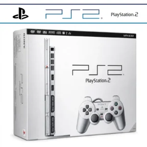 Sony PlayStation 2 (PS2) Slim Konzol – Satin Silver Ezüst – dobozos (használt)