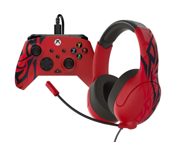 Turtle Beach Rematch Wired Controller & Airlite Wired Headset Bundle (Spirit Red) Xbox X - (Bontatlan)