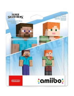 Nintendo Amiibo Character 2 Pack - Minecraft Steve & Alex (Super Smash Bros. Collection) - (Bontatlan)