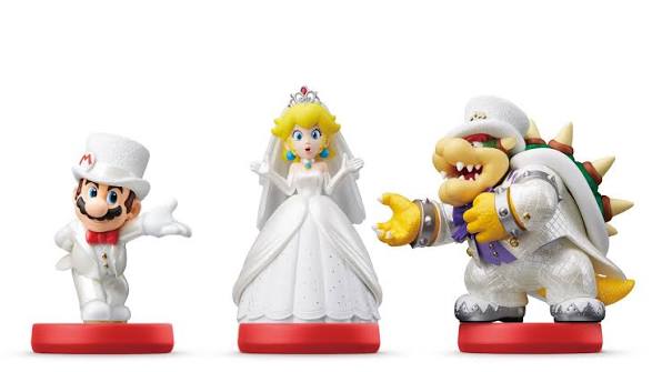 Nintendo Amiibo 3-csomag - Mario, Peach & Bowser esküvői (Super Mario Odyssey Collection)