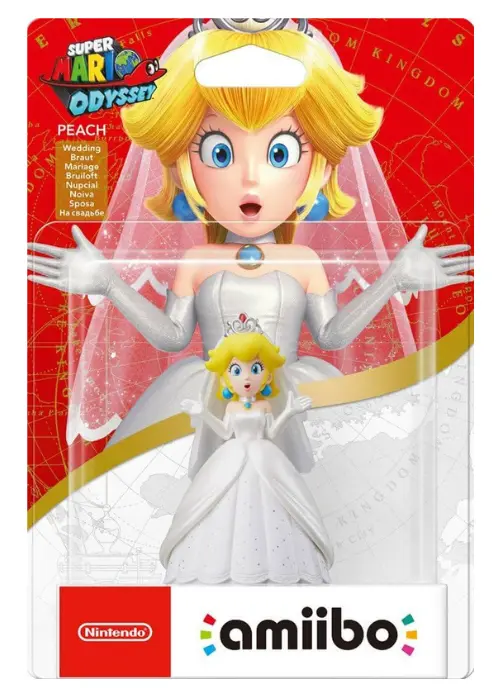 Nevtelen-terv-2024-01-19T152909.763 Nintendo Amiibo Character - Peach in Wedding Outfit (Super Mario Odyssey Collection) - (Bontatlan)